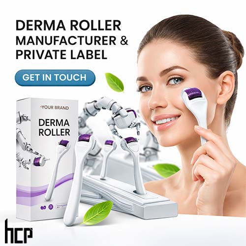 Derma Roller Manufacturer in India – HCP Wellness Premium medical-grade derma roller manufactured by HCP Wellness in India for face and scalp microneedling treatments