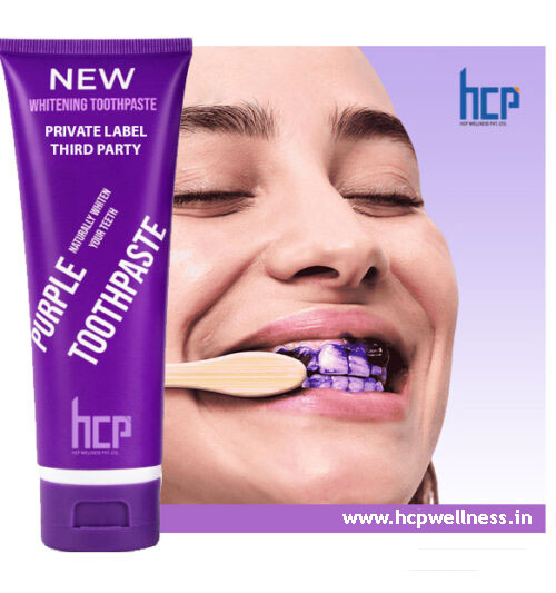 Purple Whitening Toothpaste for Teeth Whitening – Manufactured by HCP Wellness