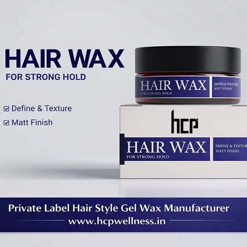 HCP Wellness Hair Style Gel Wax Manufacturer in India Hair Style Gel Wax Manufacturer in India by HCP Wellness with GMP certified hair wax manufacturing and private label solutions