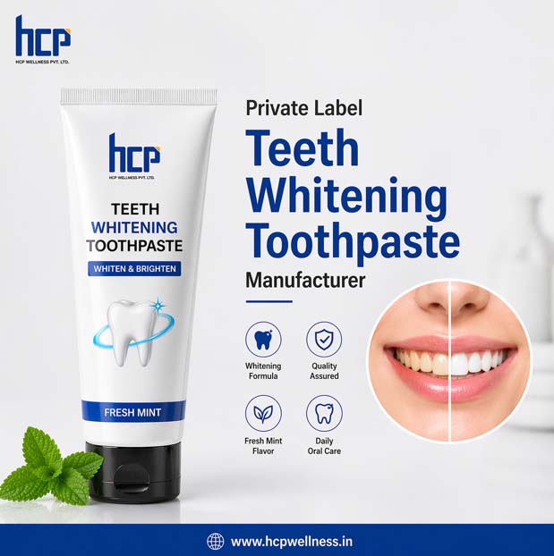Teeth whitening toothpaste manufacturer in India – HCP Wellness