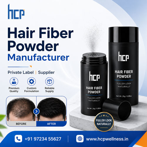 Hair Fiber Powder Manufacturer in India | Private Label Hair Fibers Supplier Hair Fiber Powder Manufacturer in India by HCP Wellness for private label hair building fibers, custom shades, bulk supply, and OEM hair care products.