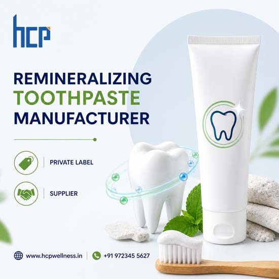 Remineralizing toothpaste manufacturer in India offering nano hydroxyapatite enamel repair toothpaste private label and supplier services by HCP Wellness