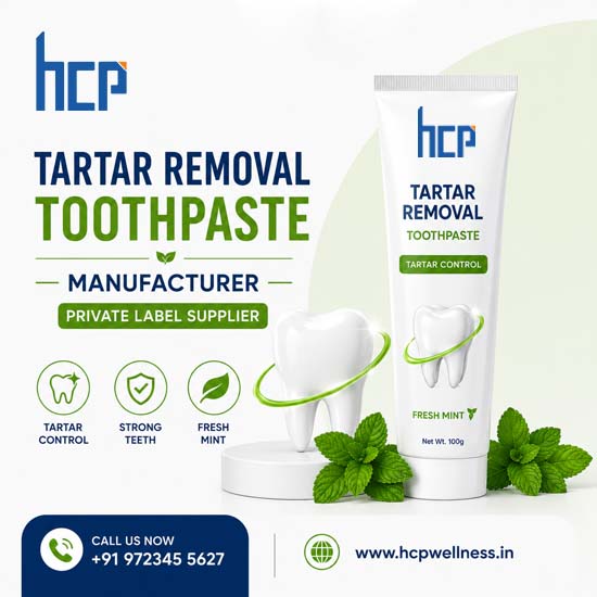 Tartar Removal Toothpaste Manufacturer in India offering private label and OEM toothpaste manufacturing solutions