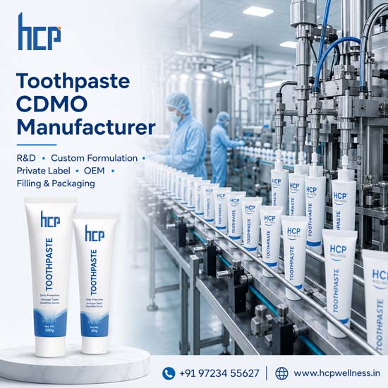 Toothpaste CDMO Manufacturer in India Toothpaste CDMO Manufacturer in India with filling machinery and private label toothpaste production
