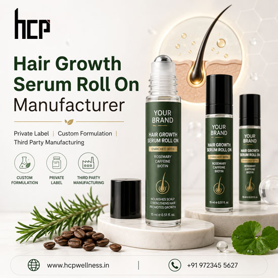 Hair Growth Serum Roll On Manufacturer in India Hair Growth Serum Roll On Manufacturer in India by HCP Wellness for private label hair care brands