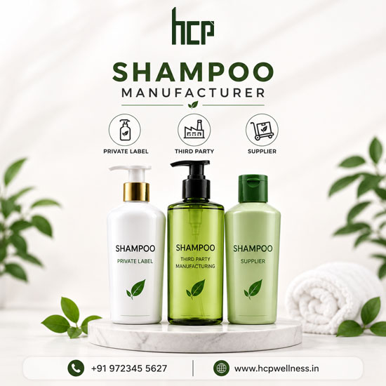 Shampoo Manufacturer in India – Private Label & Third Party Shampoo manufacturer in India offering private label, third-party manufacturing and bulk shampoo supply by HCP Wellness