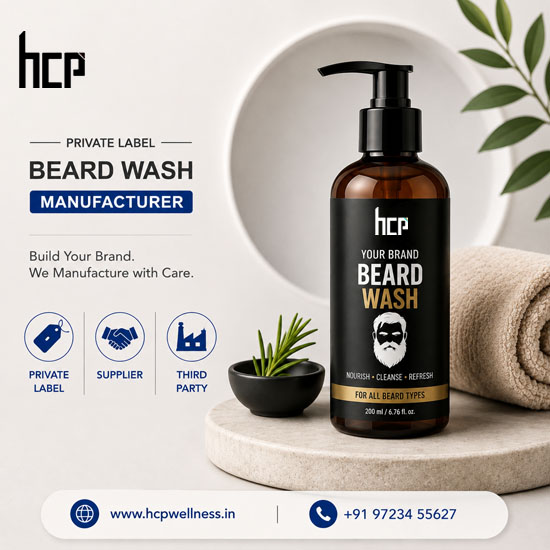 Private Label Beard Wash Manufacturer in India – HCP Wellness HCP Wellness private label beard wash manufacturer in India offering OEM, supplier and third-party manufacturing services.