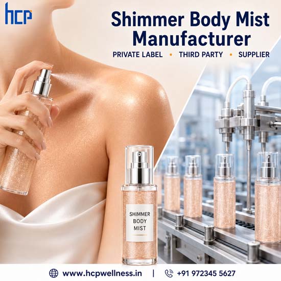Private Label Shimmer Body Mist Manufacturer in India Shimmer Body Mist Manufacturer in India offering private label, third-party and bulk body mist manufacturing services