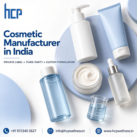 Cosmetic manufacturer in India offering private label and third-party cosmetic manufacturing