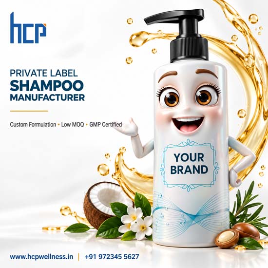 Private Label Shampoo Manufacturer in India Private label shampoo manufacturer in India offering custom formulation, low MOQ, packaging and third-party manufacturing.