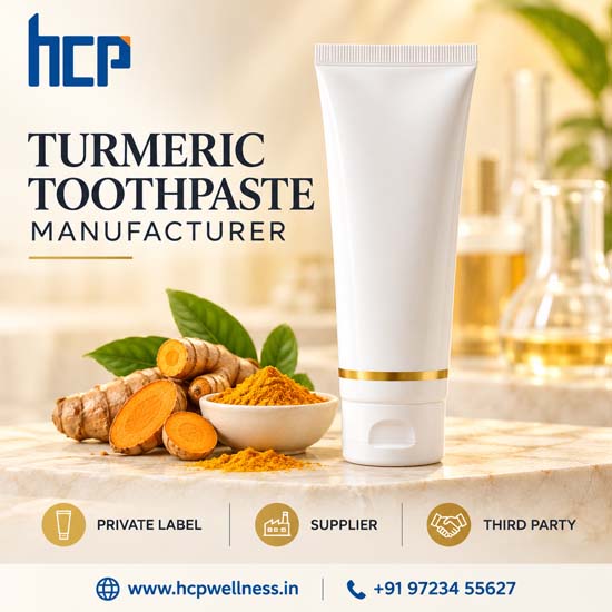 Turmeric Toothpaste Manufacturer in India | HCP Wellness Turmeric toothpaste manufacturer in India offering private label and OEM herbal toothpaste solutions